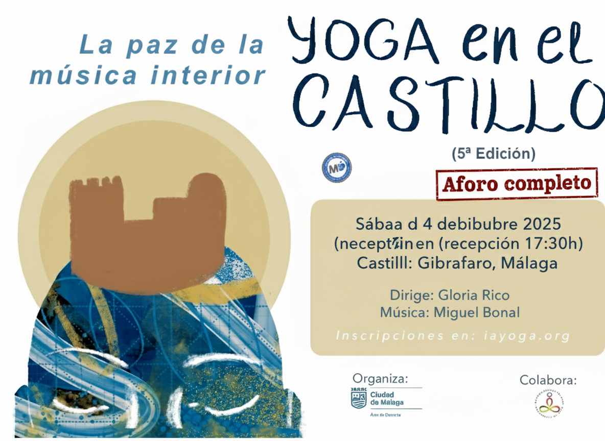 AFORO COMPLETO Yoga en el Castillo (5ª edición) “La paz de la música interior”, Sábado, 4 de octubre de 2025 · 18:00 a 19:45 h, Castillo de Gibralfaro, Málaga