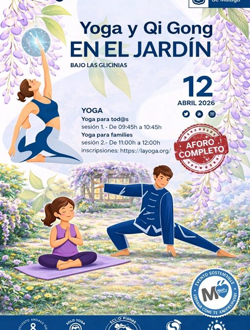 AFORO COMPLETO Yoga en el Jardín 2026. Edición especial con Yoga para familias. Domingo, 12 de abril.