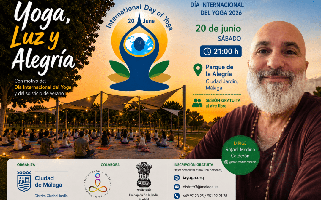 Yoga, Luz y Alegría, Sábado, 20 de junio, a las 21:00 h, con Rafael Medina Calderón, Día Internacional del Yoga 2026